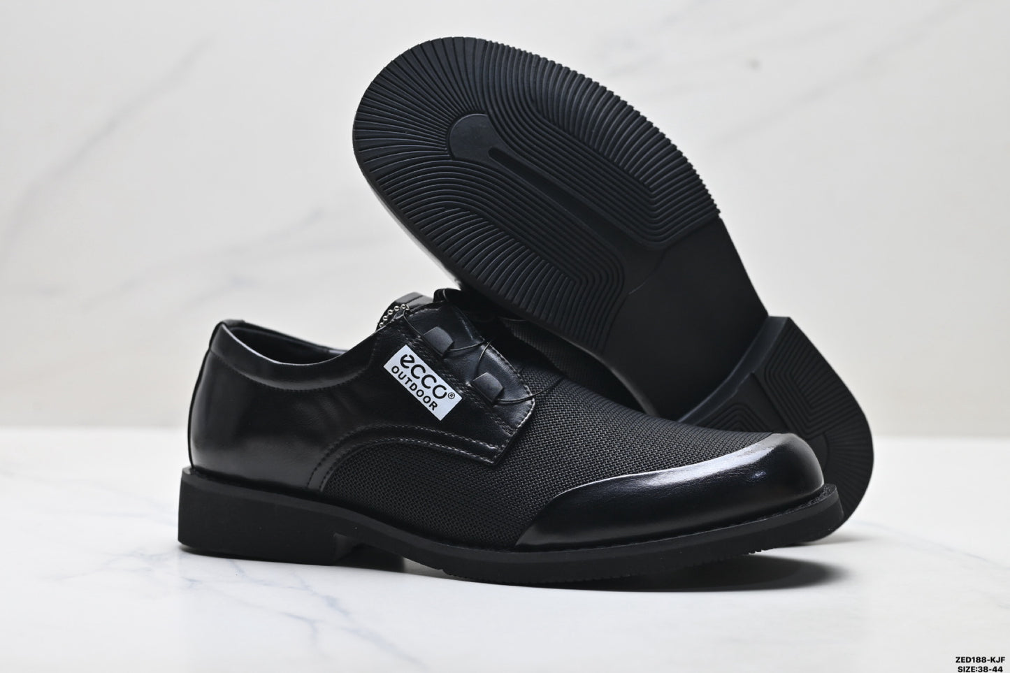 Ecco Lisbon Urban London Collection Leather Shoes: Simple Business Style, Genuine Leather Suede Casual Shoes