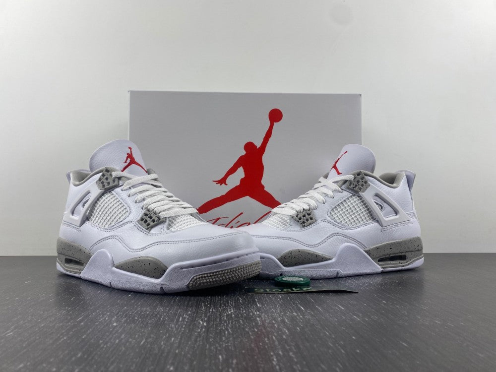 Air Jordan 4 “White Oreo” (White/Grey/Cement) - Style Code CT8527-100