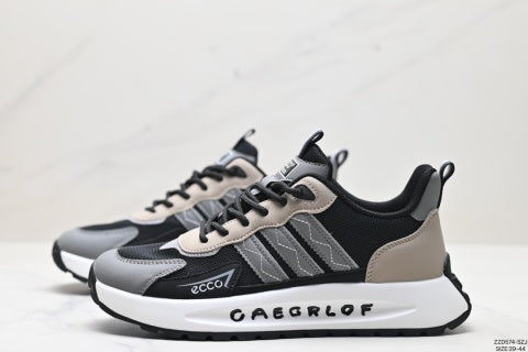 Ecco Men's Sports Shoes, New Summer Breathable Versatile Mesh Height-Increasing Casual Shoes