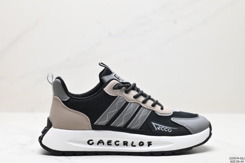 Ecco Men's Sports Shoes, New Summer Breathable Versatile Mesh Height-Increasing Casual Shoes
