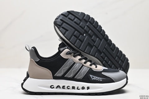 Ecco Men's Sports Shoes, New Summer Breathable Versatile Mesh Height-Increasing Casual Shoes