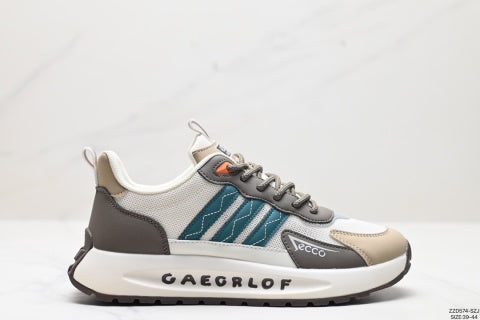 Ecco Men's Running Shoes, Mesh Upper, Heel Lift, Thick Sole, Lightweight Casual Shoes for Summer