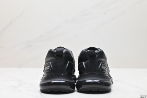 Ecco Men's Leather Shoes, Top Grain Cowhide, Perforated Design, Thick-Soled Lightweight Casual Shoes for Summer