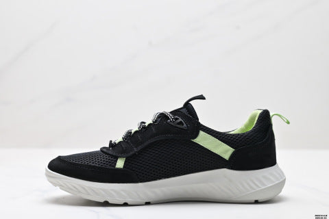 Ecco sneakers, lace-up, comfortable, breathable, mesh low-top casual shoes.