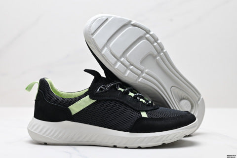 Ecco sneakers, lace-up, comfortable, breathable, mesh low-top casual shoes.