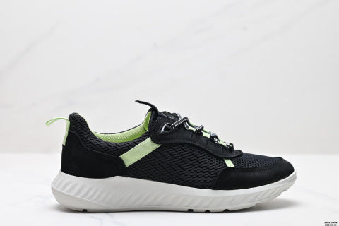 Ecco sneakers, lace-up, comfortable, breathable, mesh low-top casual shoes.