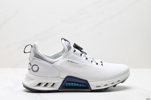ECCO GOLF BLOM C4 walking shoes, featuring a patchwork upper, breathable mesh, and lightweight casual athletic design.