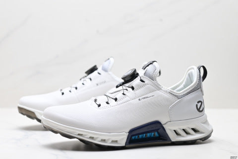 ECCO GOLF BLOM C4 walking shoes, featuring a patchwork upper, breathable mesh, and lightweight casual athletic design.
