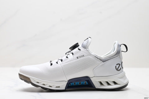 ECCO GOLF BLOM C4 walking shoes, featuring a patchwork upper, breathable mesh, and lightweight casual athletic design.