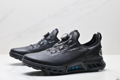 ECCO GOLF BLOM C4 athletic shoes, featuring a patchwork upper, breathable mesh, and lightweight casual walking shoes.