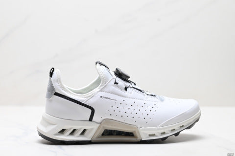 ECCO GOLF BLOM C4 athletic shoes, featuring a patchwork upper, breathable mesh, and lightweight casual walking shoes.