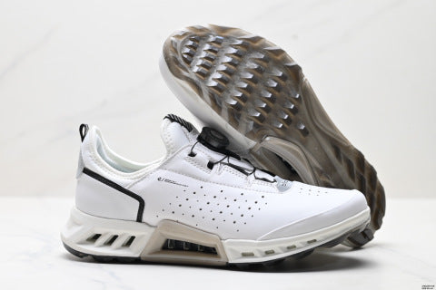 ECCO GOLF BLOM C4 athletic shoes, featuring a patchwork upper, breathable mesh, and lightweight casual walking shoes.