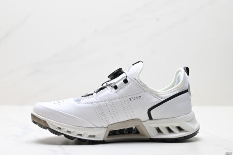ECCO GOLF BLOM C4 athletic shoes, featuring a patchwork upper, breathable mesh, and lightweight casual walking shoes.