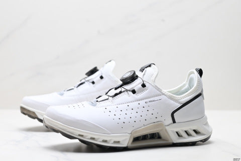ECCO GOLF BLOM C4 athletic shoes, featuring a patchwork upper, breathable mesh, and lightweight casual walking shoes.