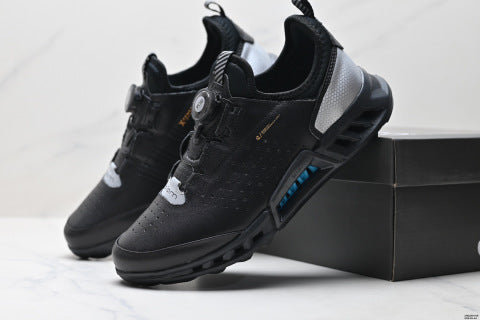 ECCO GOLF BLOM C4 walking shoes, featuring a patchwork upper, breathable mesh, and lightweight casual athletic design.