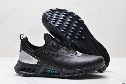 ECCO GOLF BLOM C4 walking shoes, featuring a patchwork upper, breathable mesh, and lightweight casual athletic design.