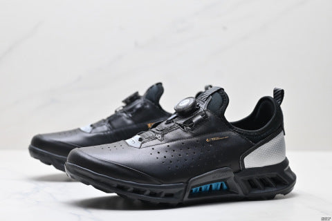 ECCO GOLF BLOM C4 walking shoes, featuring a patchwork upper, breathable mesh, and lightweight casual athletic design.
