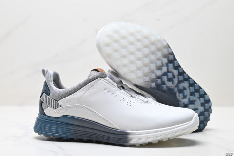 ECCO GOLF BLOM C4 walking shoes, featuring a patchwork upper, breathable mesh, and lightweight casual athletic design.