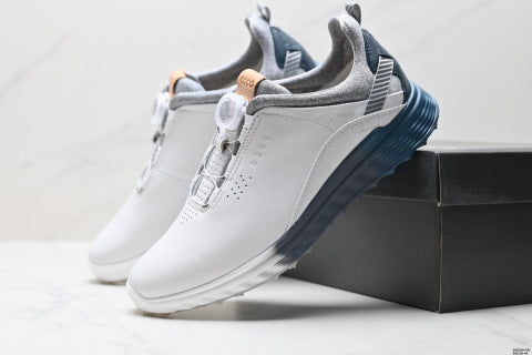 ECCO GOLF BLOM C4 walking shoes, featuring a patchwork upper, breathable mesh, and lightweight casual athletic design.