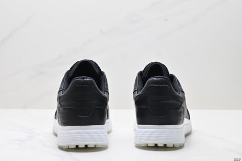 ECCO GOLF S-Three walking shoes, featuring a patchwork upper, breathable mesh, lightweight, and casual athletic design.