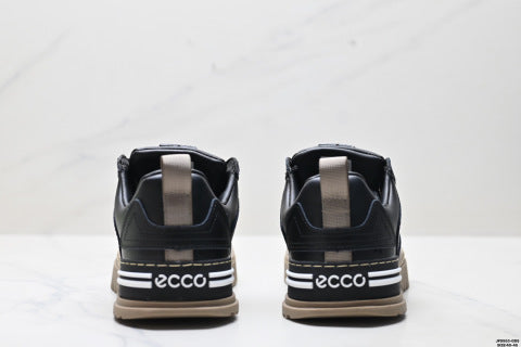 Ecco Lisbon sneakers, streetwear and outdoor classic leather patchwork casual shoes.