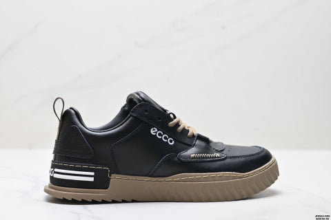 Ecco Lisbon sneakers, streetwear and outdoor classic leather patchwork casual shoes.