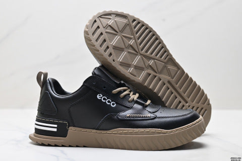 Ecco Lisbon sneakers, streetwear and outdoor classic leather patchwork casual shoes.