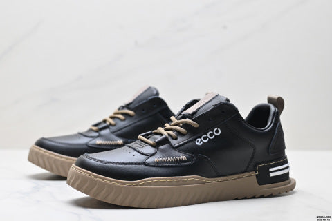 Ecco Lisbon sneakers, streetwear and outdoor classic leather patchwork casual shoes.