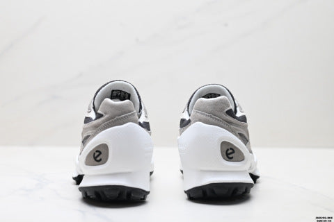Ecco BIOM C-TRAIL series leather, round toe, thick sole, lace-up, low-top hiking shoes