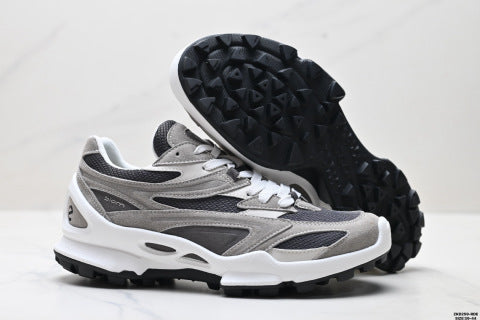Ecco BIOM C-TRAIL series leather, round toe, thick sole, lace-up, low-top hiking shoes