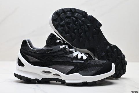 Ecco BIOM C-TRAIL series athletic shoes, made of cowhide, round toe, thick sole, lace-up, low-top, hiking shoes.