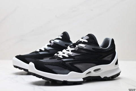 Ecco BIOM C-TRAIL series athletic shoes, made of cowhide, round toe, thick sole, lace-up, low-top, hiking shoes.