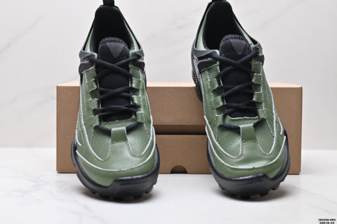 Ecco BIOM C-TRAIL series leather, round toe, thick sole, lace-up, low-top hiking shoes