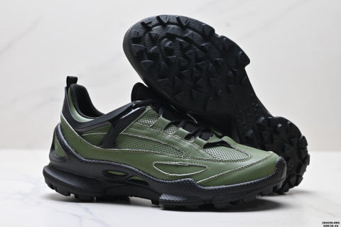 Ecco BIOM C-TRAIL series leather, round toe, thick sole, lace-up, low-top hiking shoes