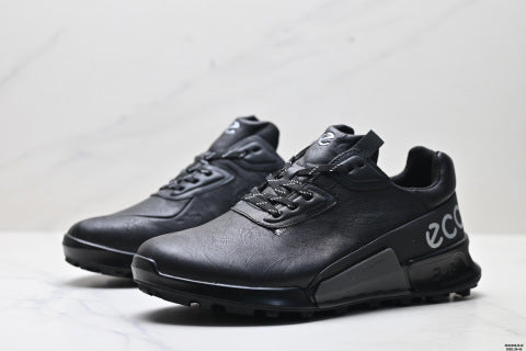 Ecco BIOM C-TRAIL series cowhide leather round toe thick sole lace-up low hiking shoes
