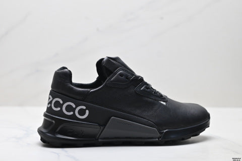 Ecco BIOM C-TRAIL series cowhide leather round toe thick sole lace-up low hiking shoes