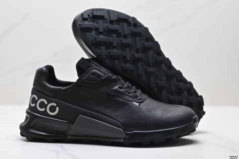 Ecco BIOM C-TRAIL series cowhide leather round toe thick sole lace-up low hiking shoes