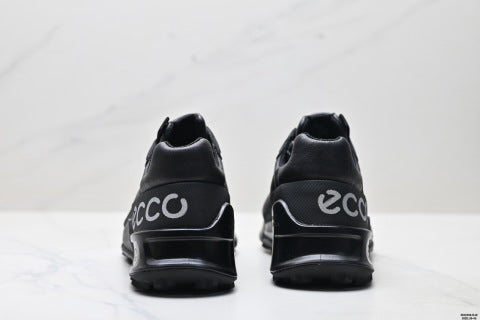 Ecco BIOM C-TRAIL series cowhide leather round toe thick sole lace-up low hiking shoes