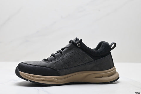 Ecco Sko series men's leather round toe platform lace-up hiking shoes