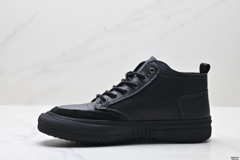 Ecco SOFT 5 LACE-UP Series Men's Leather Round Toe Platform Casual Shoes