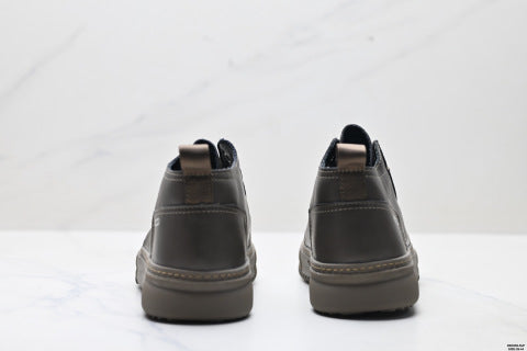 Ecco SOFT 5 LACE-UP Series Men's Outdoor Shoes, Leather Round Toe Platform Casual Shoes