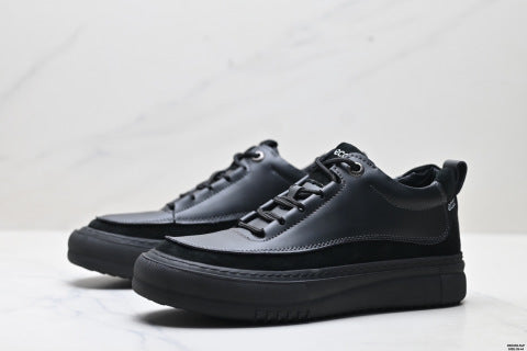 Ecco SOFT 5 LACE-UP Series Leather Round Toe Platform Lace-up Casual Shoes