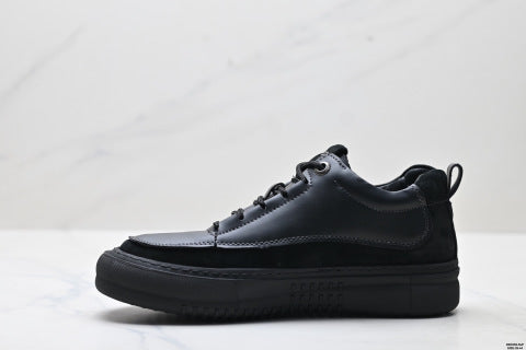Ecco SOFT 5 LACE-UP Series Leather Round Toe Platform Lace-up Casual Shoes