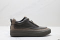 Ecco SOFT 5 LACE-UP series walking shoes, made of cowhide leather, round toe, thick sole, lace-up, casual shoes.
