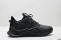 Ecco BIOM INFINITE series leather hiking shoes with round toe, thick sole, and laces.