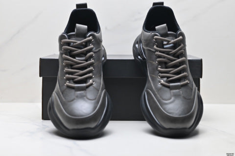 Ecco Men's New Spring Running Sports Shoes, Fleece-lined Genuine Leather Travel Soft-soled Casual Shoes