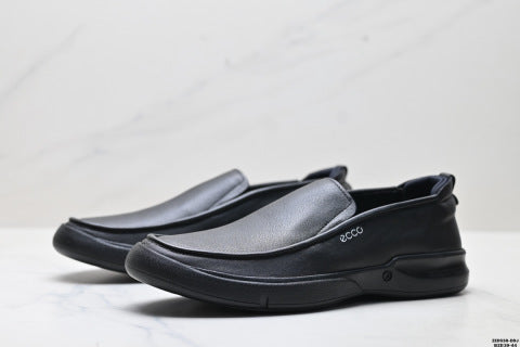 Ecco Soft 5 Lace Top Grain Leather Stylish and Simple Versatile Leather Shoes