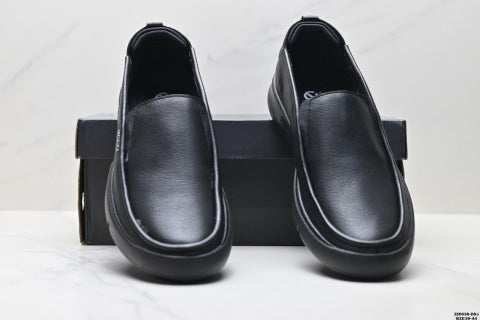 Ecco Soft 5 Lace Top Grain Leather Stylish and Simple Versatile Leather Shoes
