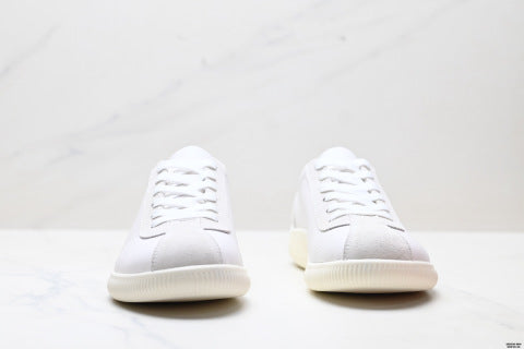 Ecco Men's Shoes Summer New Genuine Leather Breathable Versatile Thick-Soled Casual Shoes White Sneakers