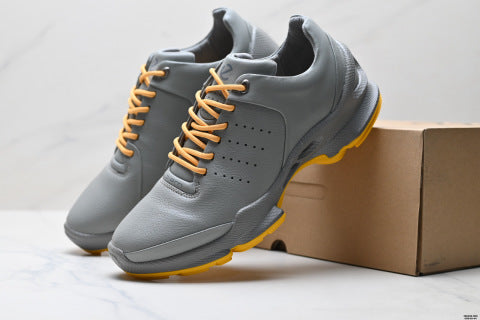 ECCO Men's New Outdoor Sports Shoes Hiking Shoes Cowhide Chunky Shoes